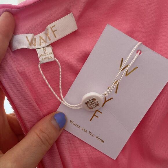 WAYF Beverly Halter Ruched Keyhole Mini Dress Size Small - Picture 9 of 13